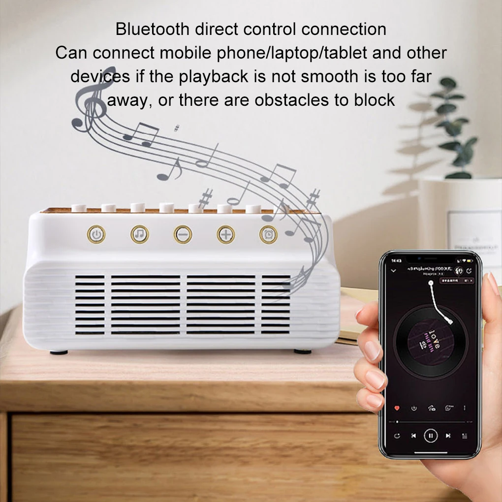 Portable White Noise Bluetooth Speaker Nature Sound Sleep Aid Music Box Wireless Stereo MP3 Music Player Built-in 1200mAh