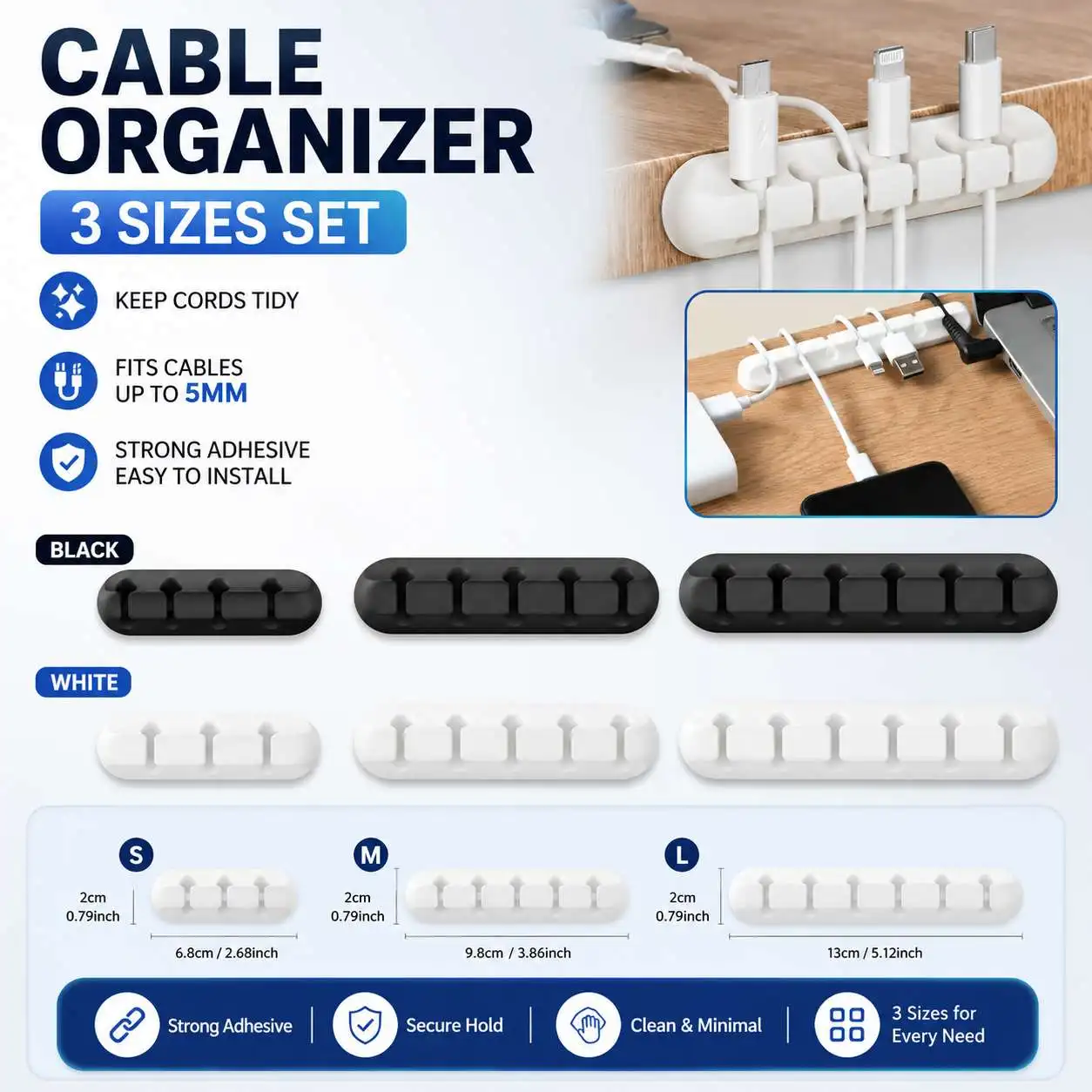 Enrouleur de câble en silicone, organisateur de cordon anti-emmêlement pour chargeur USB et écouteurs, portable pour les voyages et la maison