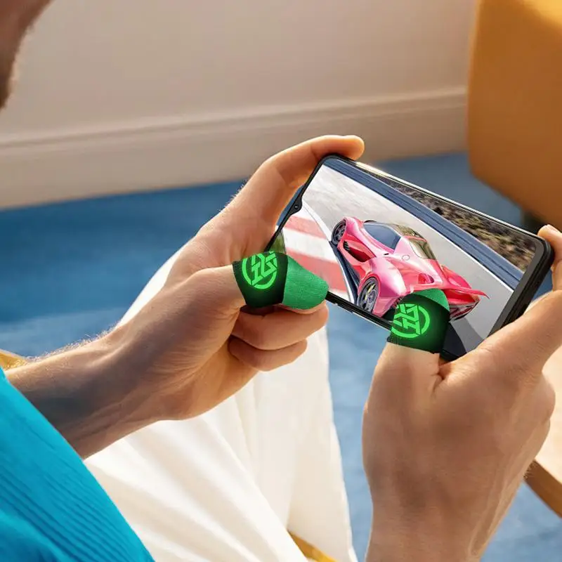 Guanti da dito per giochi mobili da 2 pezzi per Gamer custodia per dita da gioco traspirante con Touch Screen antiscivolo
