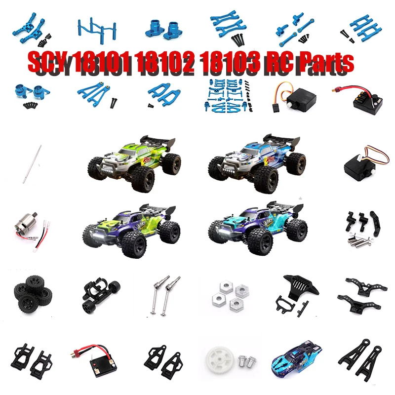 Piezas de repuesto originales Scy18101 RC, engranajes ESC, carcasa de coche, soporte de biela de dirección, conjunto de dirección del motor del eje de transmisión