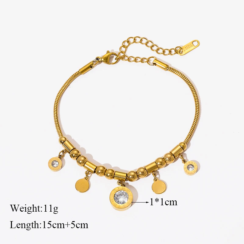 GANEMLY 316L Edelstahl Hohl Herz Halskette Armbänder Wasserdicht Schmuck Charme Metallic Gold Farbe Kette Mode Dame Geschenk – Detail 6