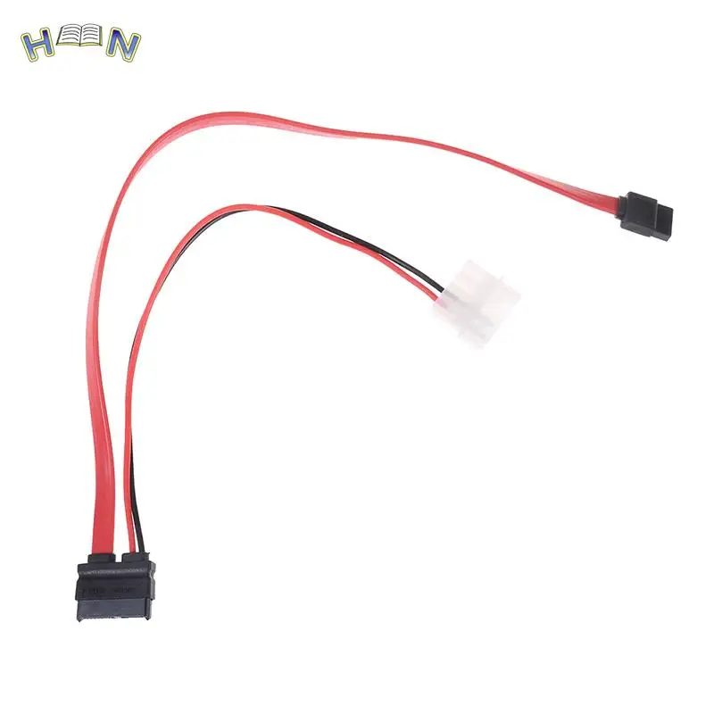 1pc Slimline SATA Power Cables To Molex Slim SATA 13 Pin(7P+6P) To 7pin + Power Cable For SATA Slimline Port 50cm