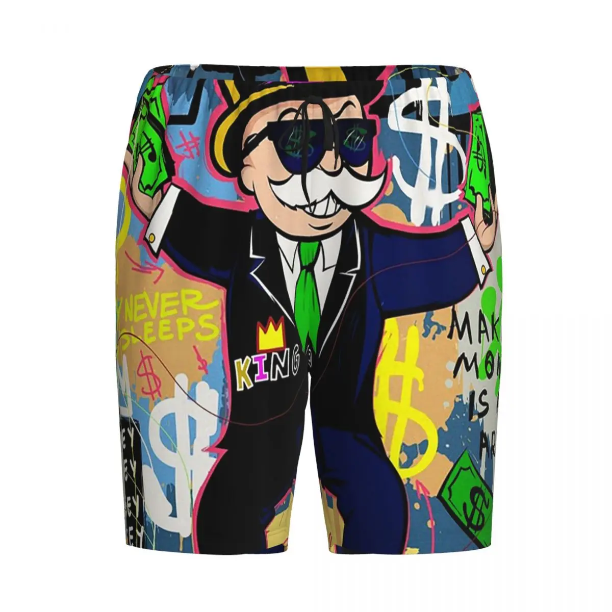 

Custom Monopoly Man Holding Money - Pop Art Shorts Sleeping Pants Men Pajama Pants Lounge Sleep Sleepwear Bottoms