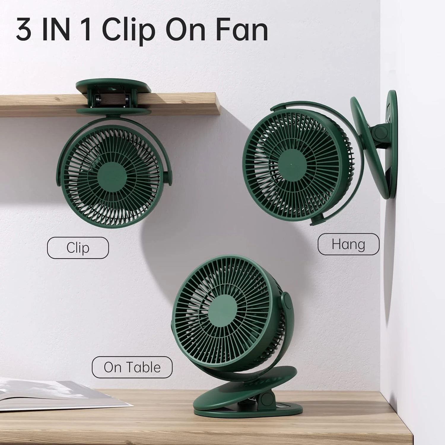 

Stay Cool Anywhere with this Convenient, Powerful, and Versatile Portable Mini Fan - Ideal for Clip, Desk, or Hanging Situations