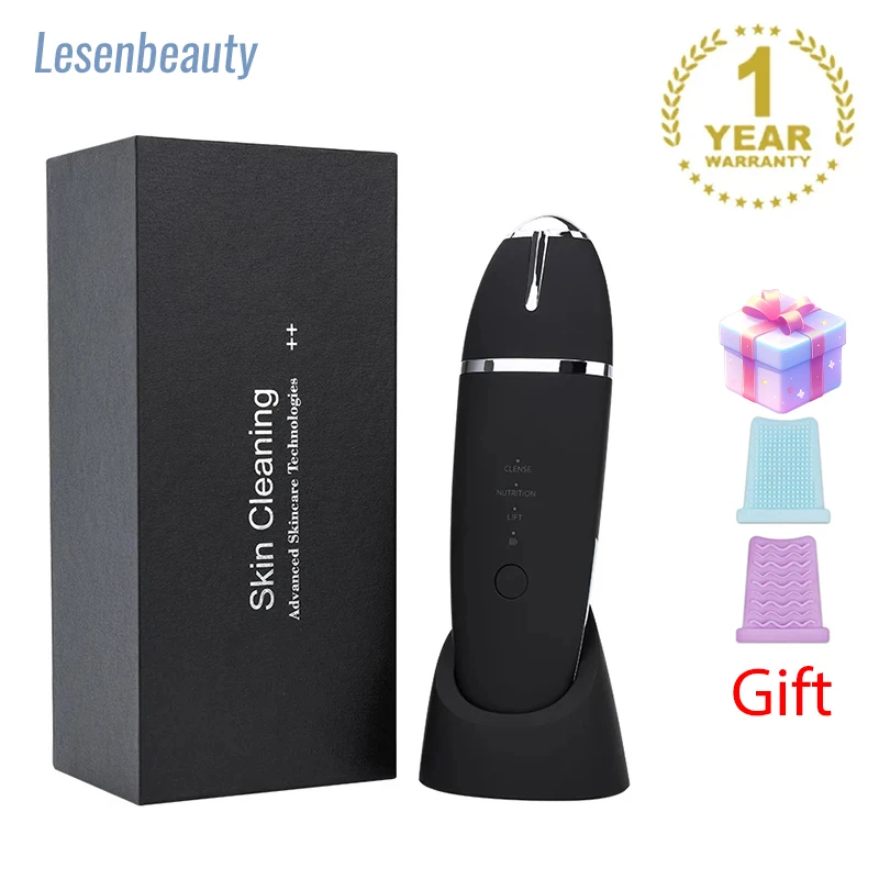 

24K Ultrasonic Skin Scrubber IXP5 Waterproof Low Noise Light Therapy EMS Face Lifting Ultrasonic Face Cleaner Peeling Machine