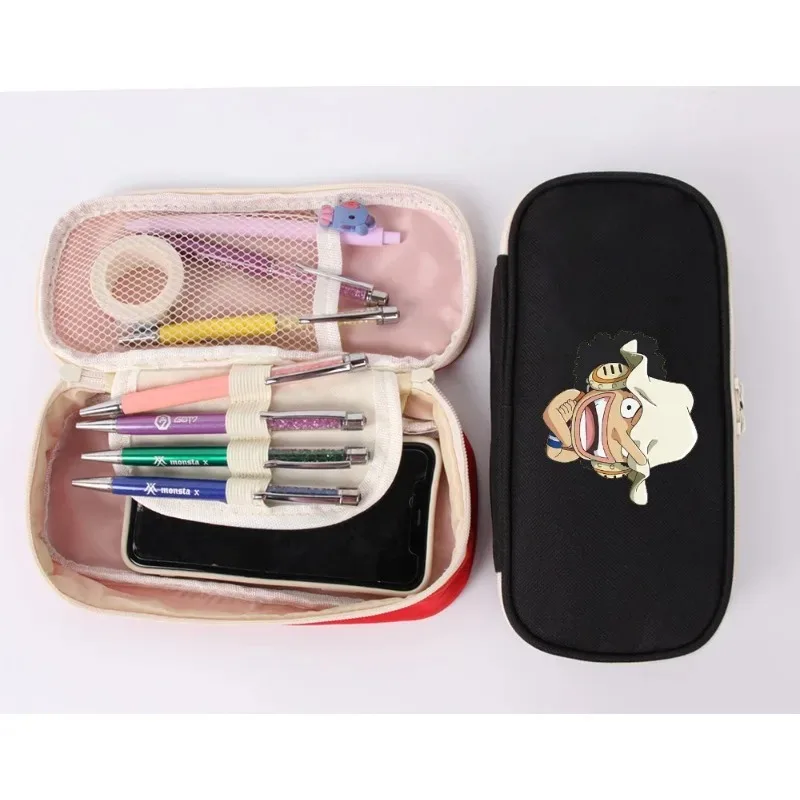 Tempat Pensil Pola Kartun Tampan One Piece Anime Jepang Periferal Anime Hadiah Kecil