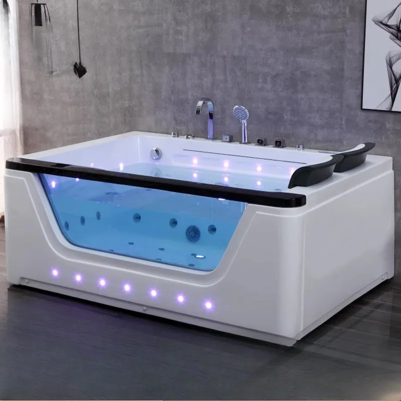 Large waterfall surfing jacuzzi bathtub, acrylic bathtub small apartment