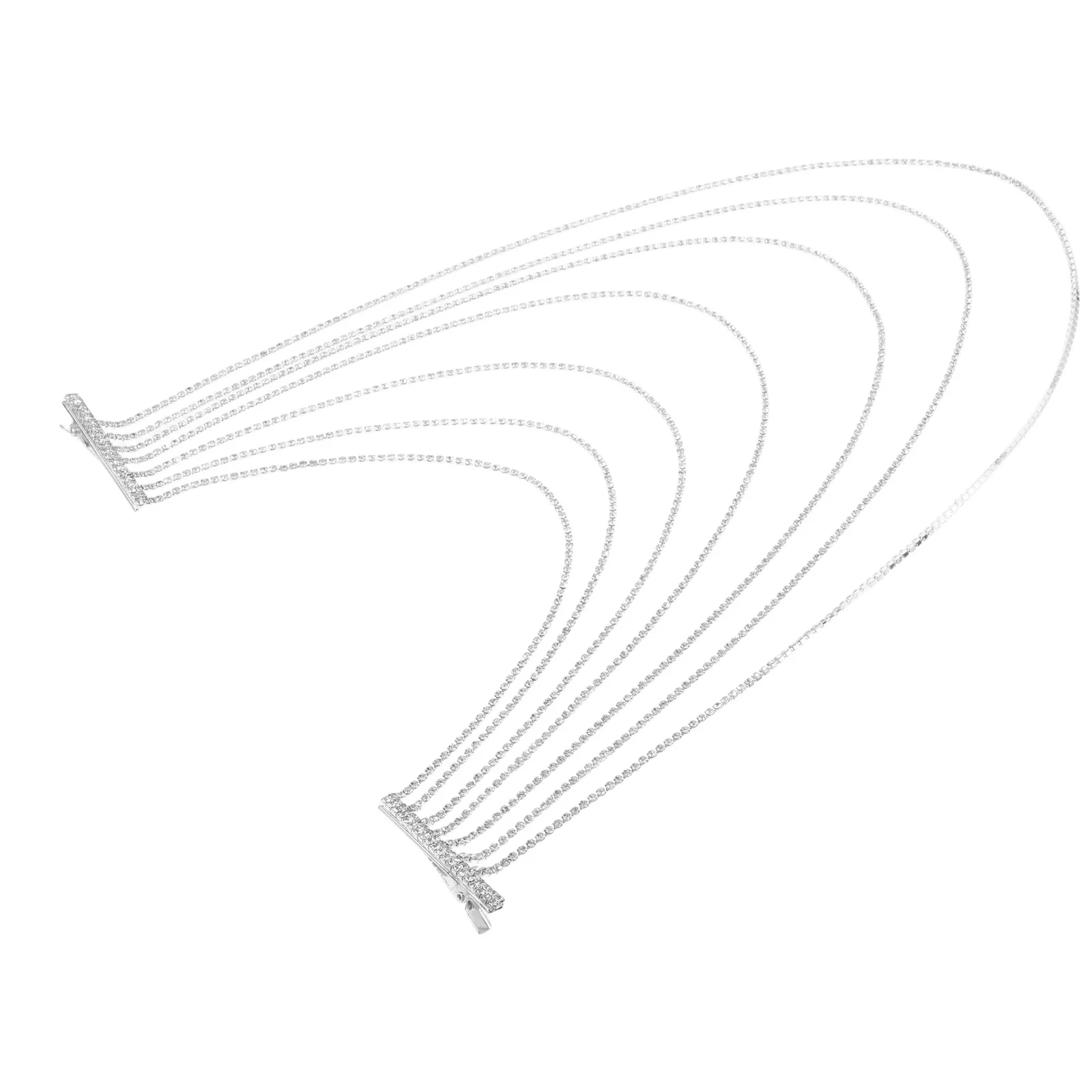 

Sparkling Rhinestone Hair Chain For Women Bride Bridal Headpiece Wedding Lightweight Secure Head Jewelry Bridesmaids Braids