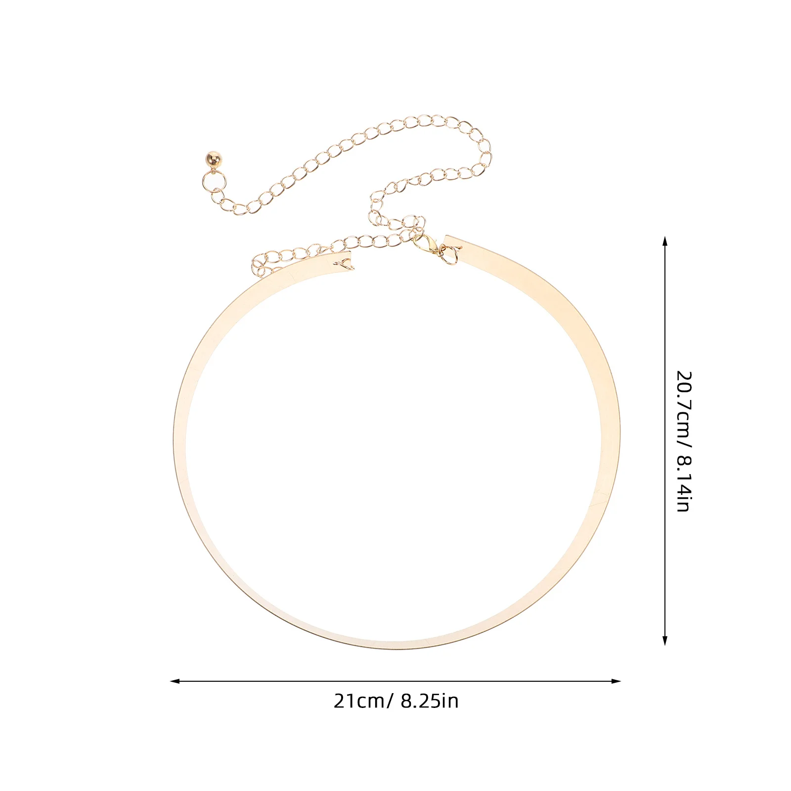 حزام سلسلة خصر معدني واسع للنساء فساتين ذهبية لامعة حزام خصر قابل للتعديل حزام فستان أنيق مجوهرات أنيقة للمناسبات الرسمية