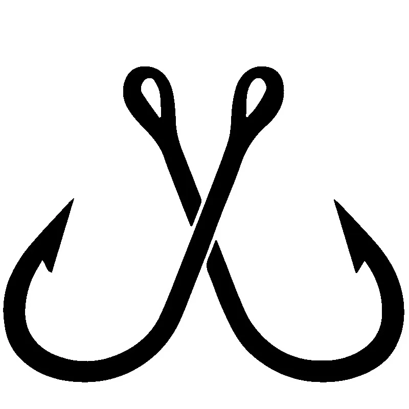 

15*12 см крест рыболовный крючок дизайн Стайлинг оконный бампер мотоцикл декоративные виниловые автомобильные наклейки