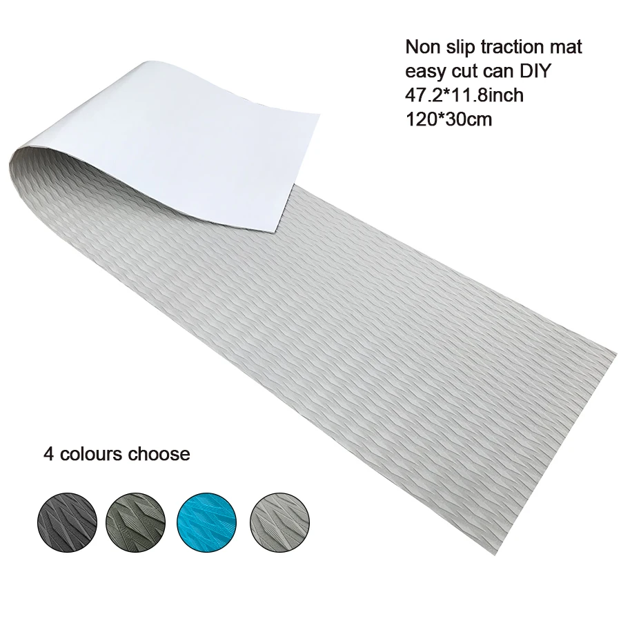 Alfombrilla Antideslizante de EVA para Tabla de Surf, 120x30cm, Recortable, para Kayak, Skateboard, Lancha y SUP