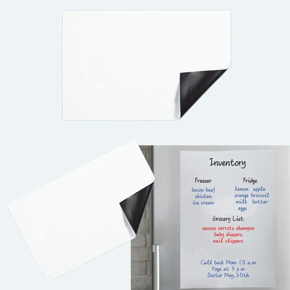 Creative A3/A4/A5 ตู้เย็นแม่เหล็กไวท์บอร์ด Erasable Bulletin Board รายเดือนสีขาว Board Reusable ตู้เย็นสติกเกอร์
