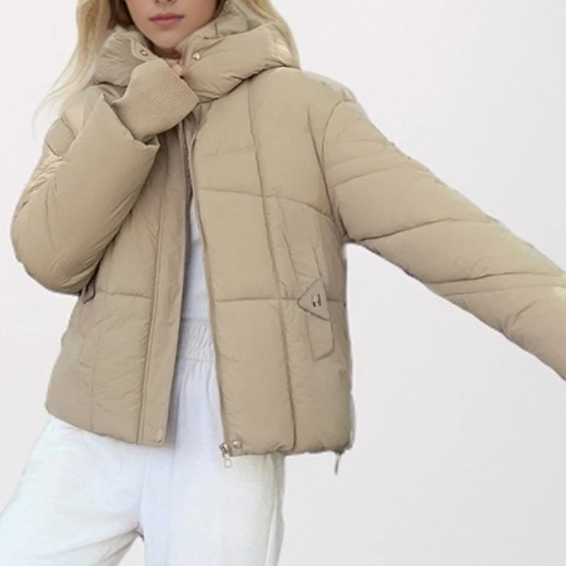 

Short Cotton-padded Women's 2025 Winter Fashion College Wind Coat