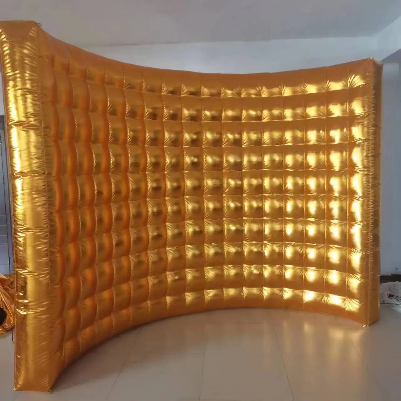 

10ft Inflatable Golden Wall Background 360 Photo Booth Enclosure 360 Photo Booth Enclosure Inflatable Backdrop For Event Party