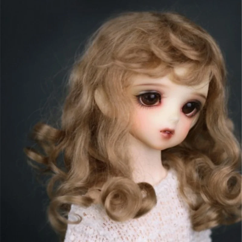 D20313 6-7 inch 7-8 inch 8-9 inch Lange Prinses Zachte golf Mohair BJD Pop Pruiken 1/6 1/4 1/3 YOSD MSD SD DOD Pop Accessoires