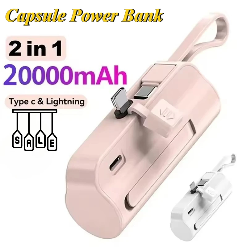 Large Capacity 20000mAh Fast Charging Mini Power Bank Supply Multiple Interfaces for IPhone Samsung Huawei