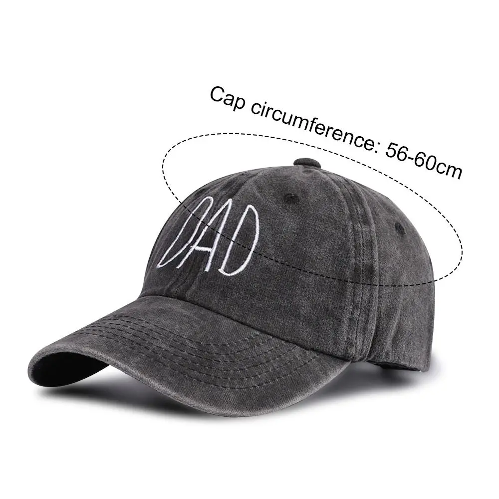 Retro DAD MOM Embroidery Baseball Caps Men Women Washed Cotton Snapback Dad Caps Outdoor Sports Visor Sun Hat Unisex