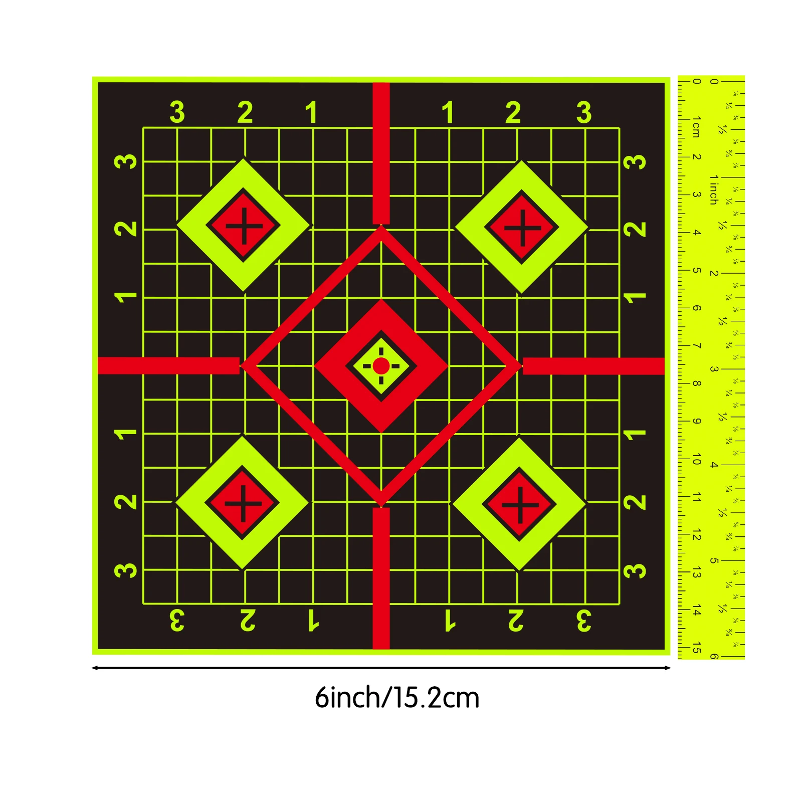 10Pcs Shooting Practice Splash Target Sticker 6inch Shooting Target Training Supplies Sticker Fluorescent Color Label (Can Be Used for Real Gun Practice and Air Gun Practice)