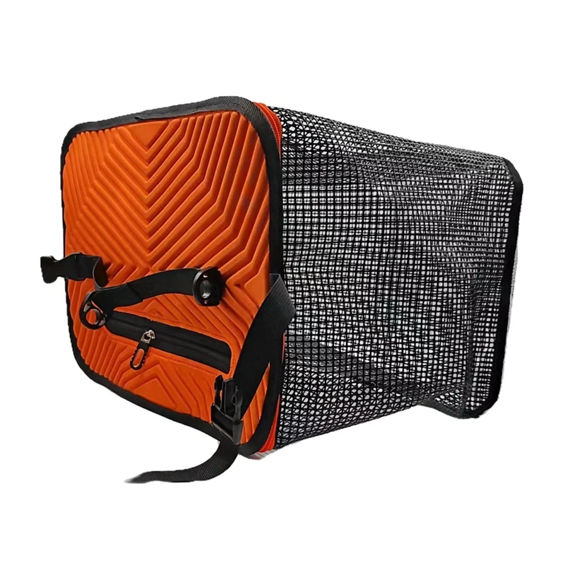 Foldable Floating Wire Fish Basket Foldable Fish Cage Hanging Mesh Fish Protector Fishing Gear Durable