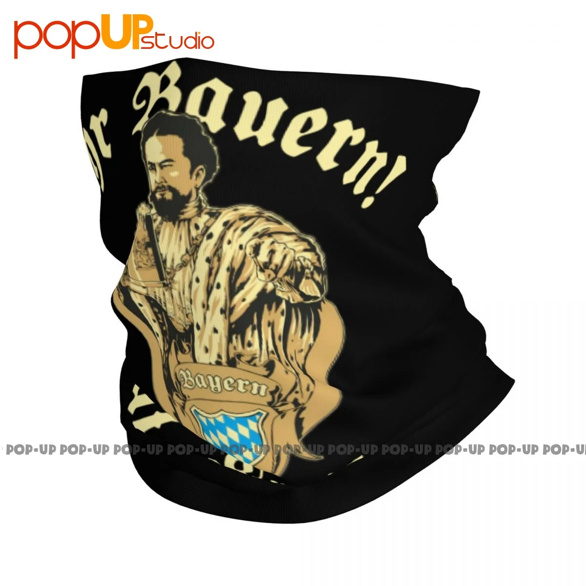 Sauft Your Bauern The King Hat Oktoberfest Bavaria Neck Gaiter Bandana Scarf Face Mask