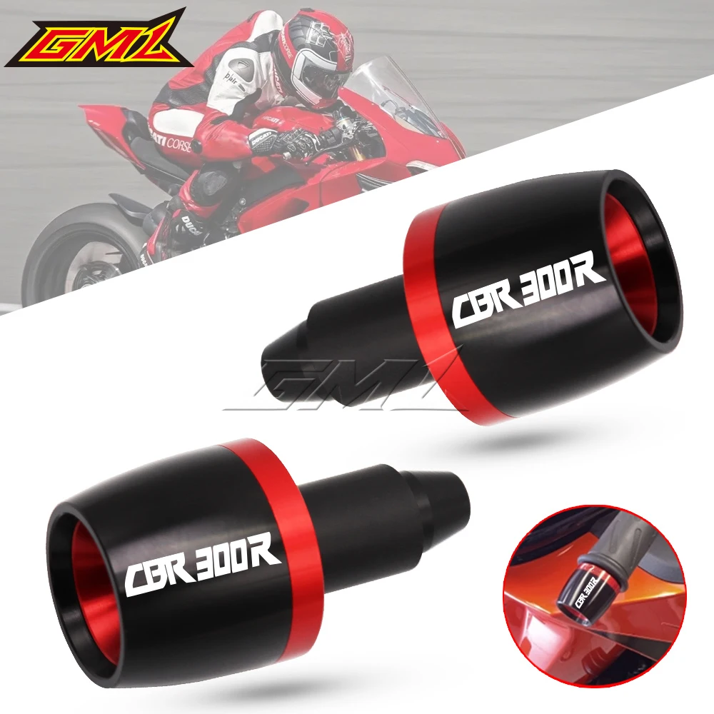 For Honda CBR300R CBR 300R CBR300 R Universal Motorcycle CNC Aluminum Handlebar Grips Bar Ends Cap Counterweight Plug Slide