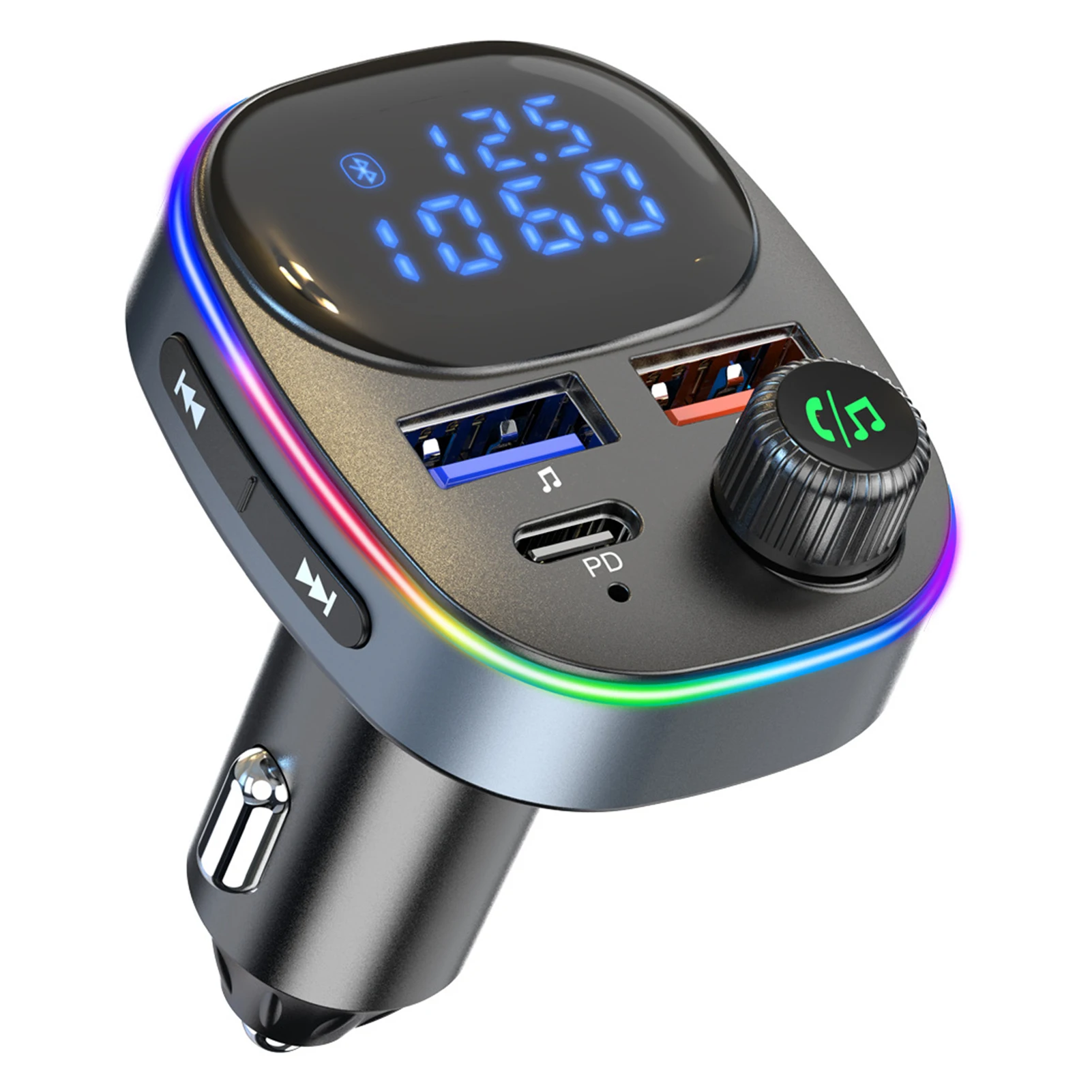 

ABS Intelligent FM Transmitter With Real-time Detection For Clear Calling 1 Bluetooth Car MP3 Player