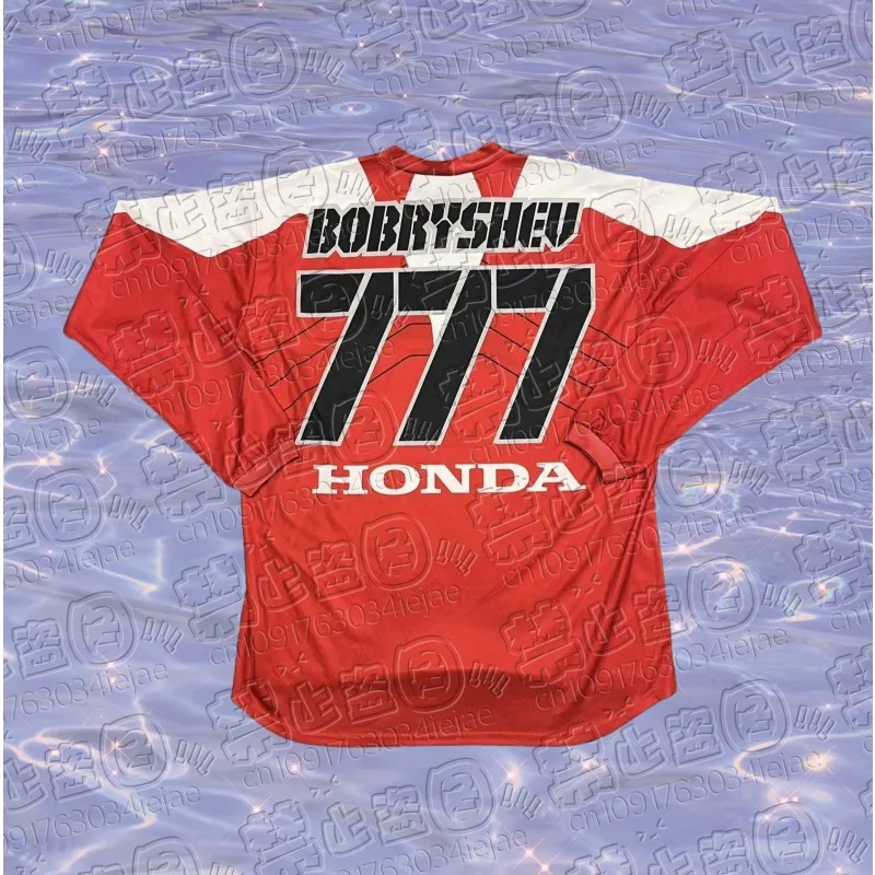 

Быстросохнущий мотоциклетный трикотаж Honda, дышащая рубашка с длинными рукавами для грязевых велосипедов и гонок, удобное повседневное снаряжение