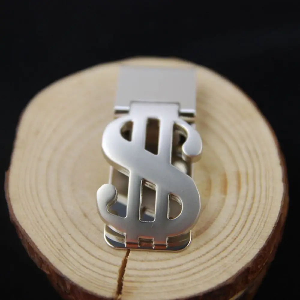 

New Dollar Design Stainless Steel Cash Bills Slim Pocket Money Clip Credit ID Card Holder Wallet
