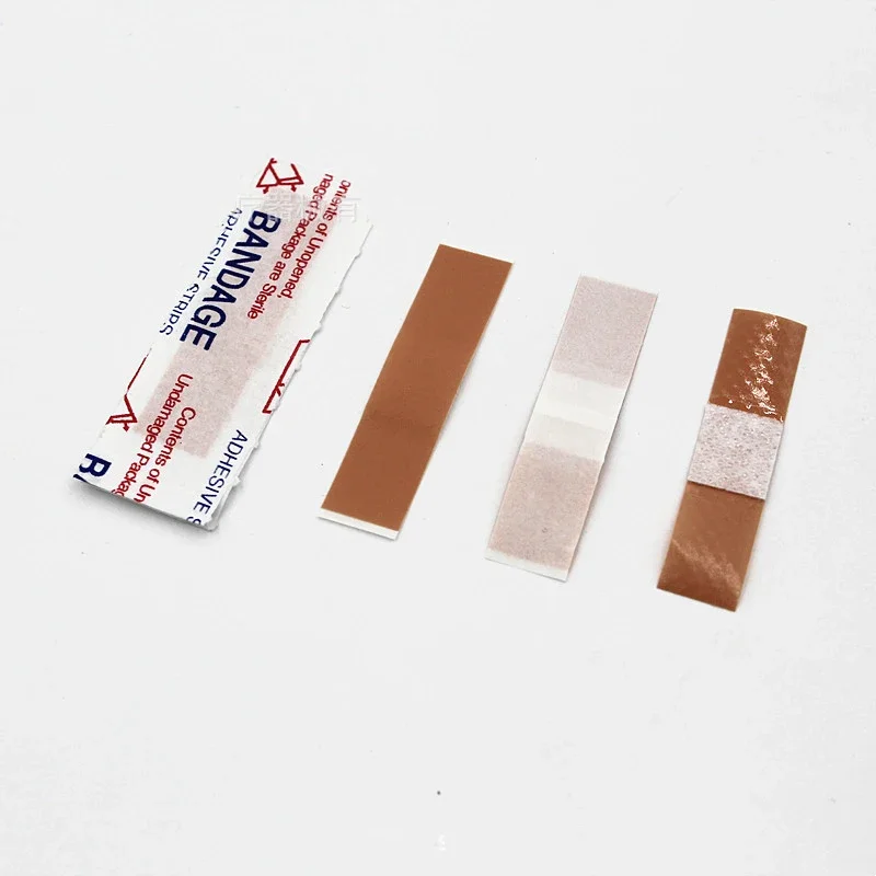 100Pcs Waterproof Adhesive Band Aids, Disposable Wound Bandages, Outdoor Camping First Aid Emergency Supplies