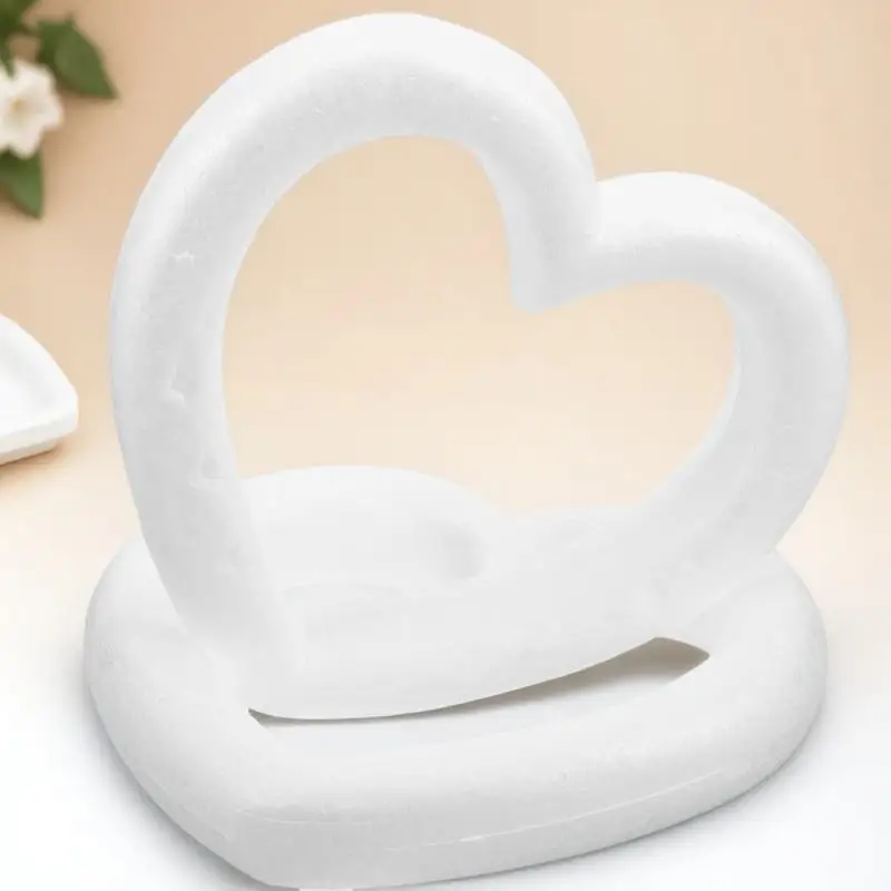 

2pcs Heart Shaped Diy Garland Ornament For Christmas Winter New Year Party Art Project Circle Decoration