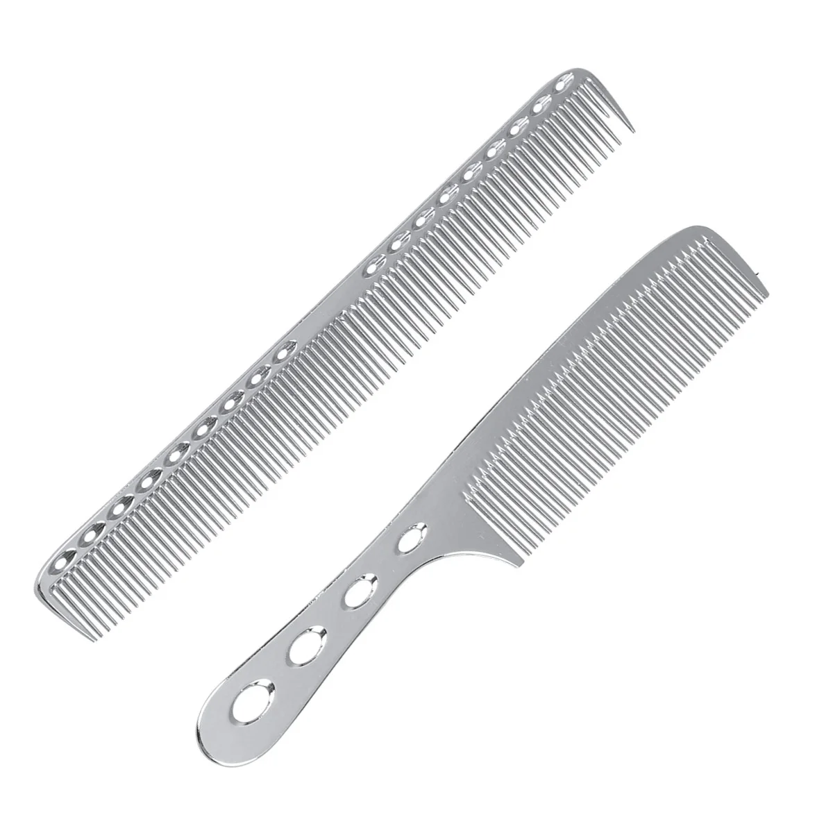 2Pcs Professional Stainless Steel Hair Comb Set Ultra Thin Fork Comb for Even Spray Distribution Comfortable Scalp Massage Non