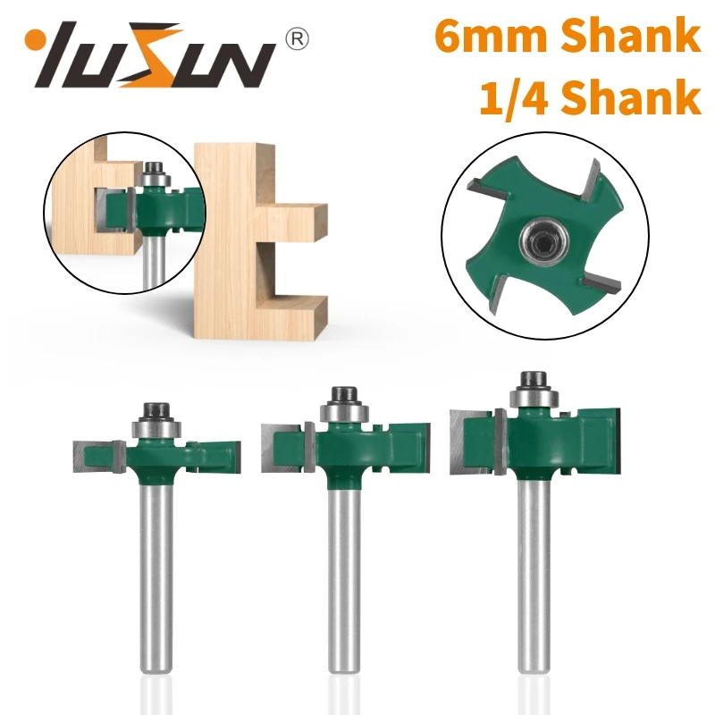 

YUSUN Z4 "T" Type Slotting Bit With Four Flute Carbide Cutters Router Bit Woodworking Milling Cutter For Wood Bit Face Mill End