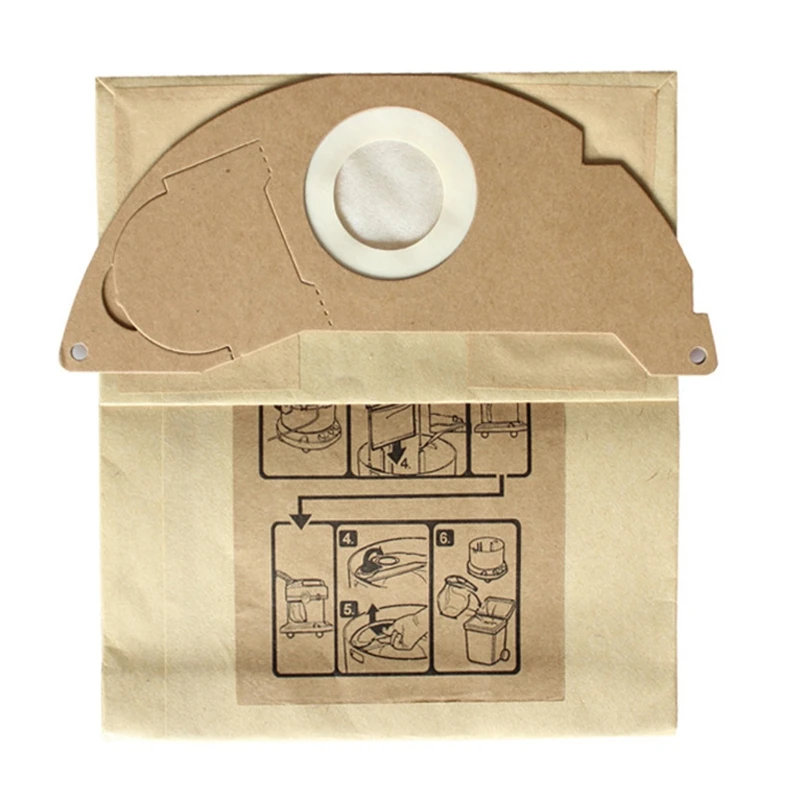 Microfiltration Vacuum Cleaner Dust Filter Paper Bag Large Capacity Dirt Bags for Karcher A2000/A2014/A2064/S2500/WD2210