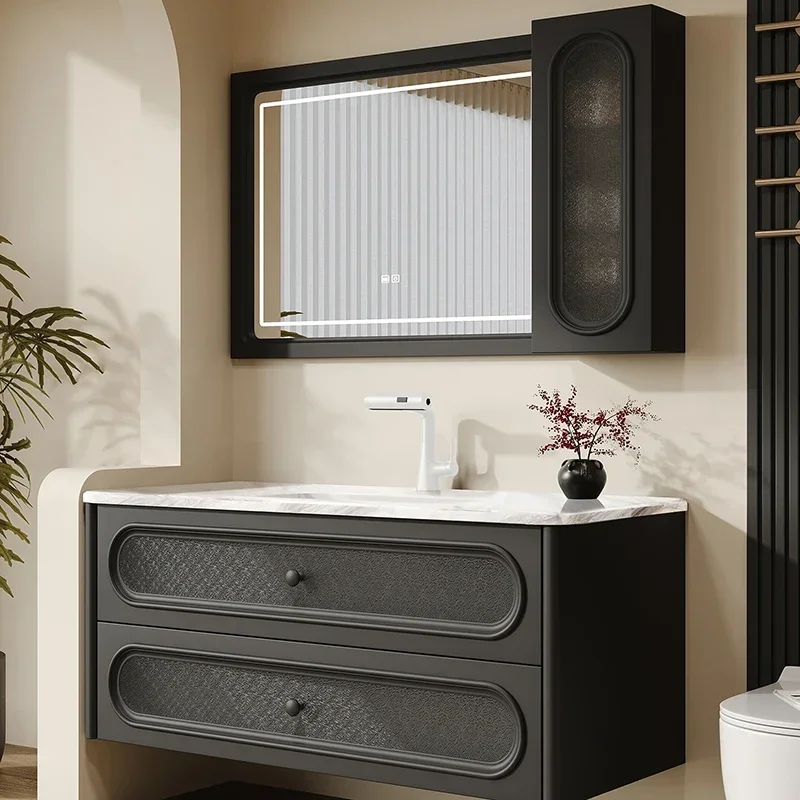 Modern Design Bathroom Vanities Shelves With Sink Drawers Storage Bathroom Vanities Cream Style Home Furniture Spiegelkast LLBC