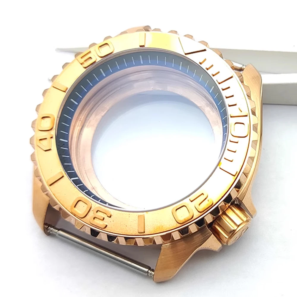 

NH35 42mm case Rose Gold 007 009 Watch Case Sapphire Glass Fit NH35 NH36 Movement 3.8 Crown 22mm Strap 28.5mm Dial