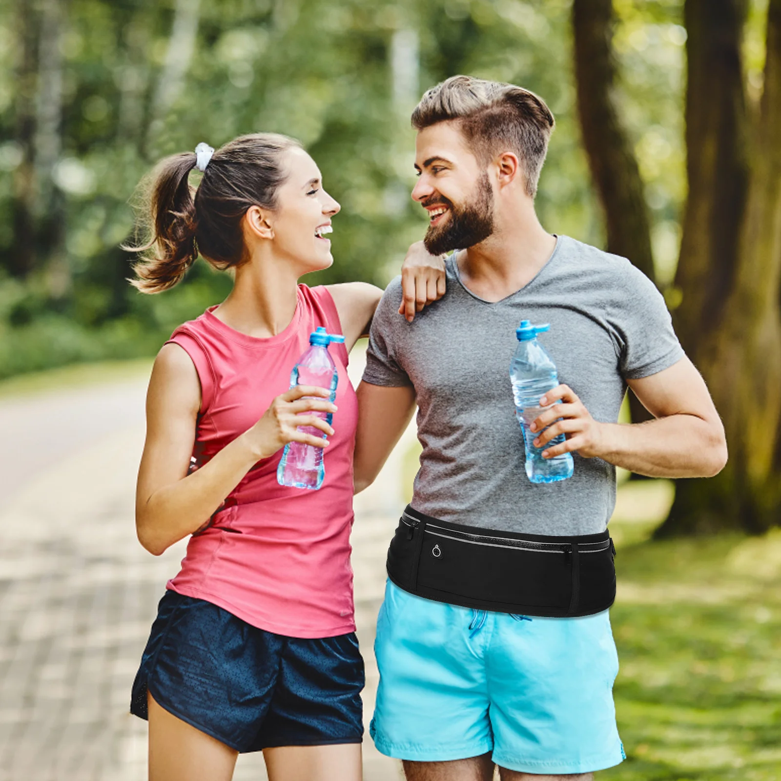 حقيبة خصر للجري للنساء والرجال قابلة للتعديل وآمنة وخفيفة الوزن مع جيب للهاتف وحقيبة حزام ملحقات رياضية للسفر