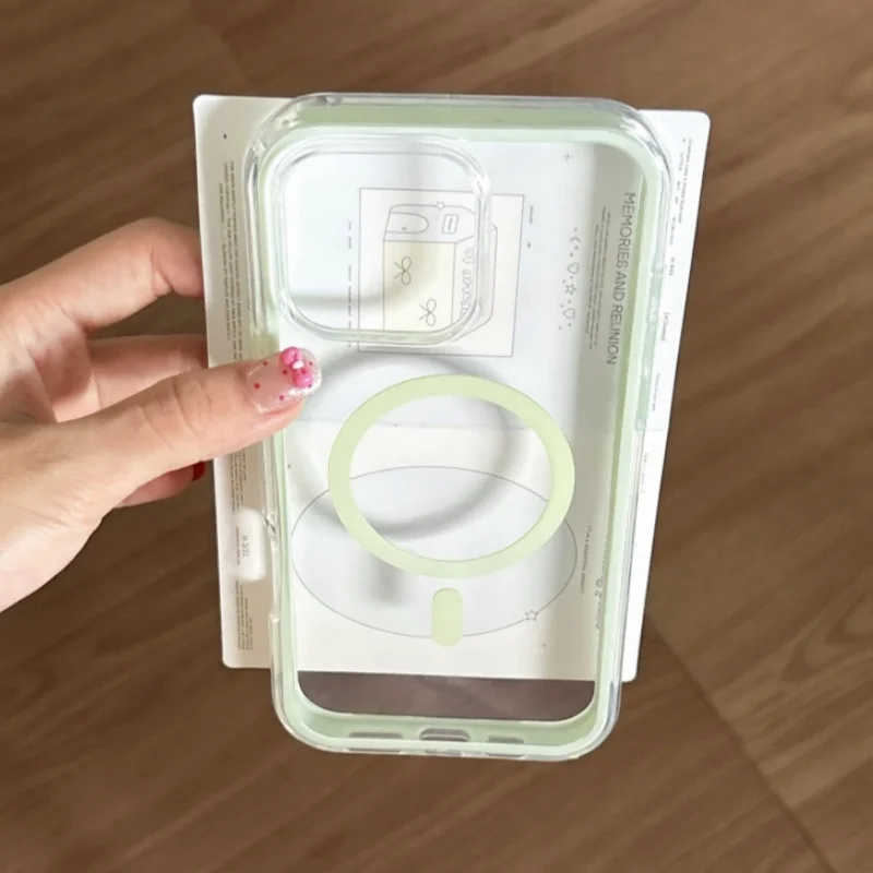 Luxus Klar Candy Farbe Für Magsafe Fall Für iPhone 16 15 14 Plus 13 12 Pro Max stoßfest Magnetische Drahtlose Lade Telefon Abdeckung