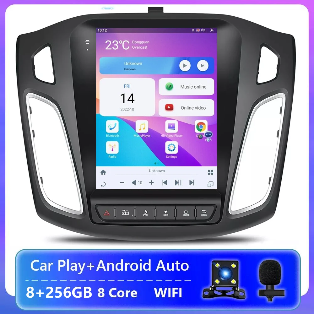 

2Din Android 14 Car Stereo Radio Multimedia Video Player For Ford Focus 3 Mk 3 2011 -2017 2018 2019 GPS Navigation Carplay 2 din