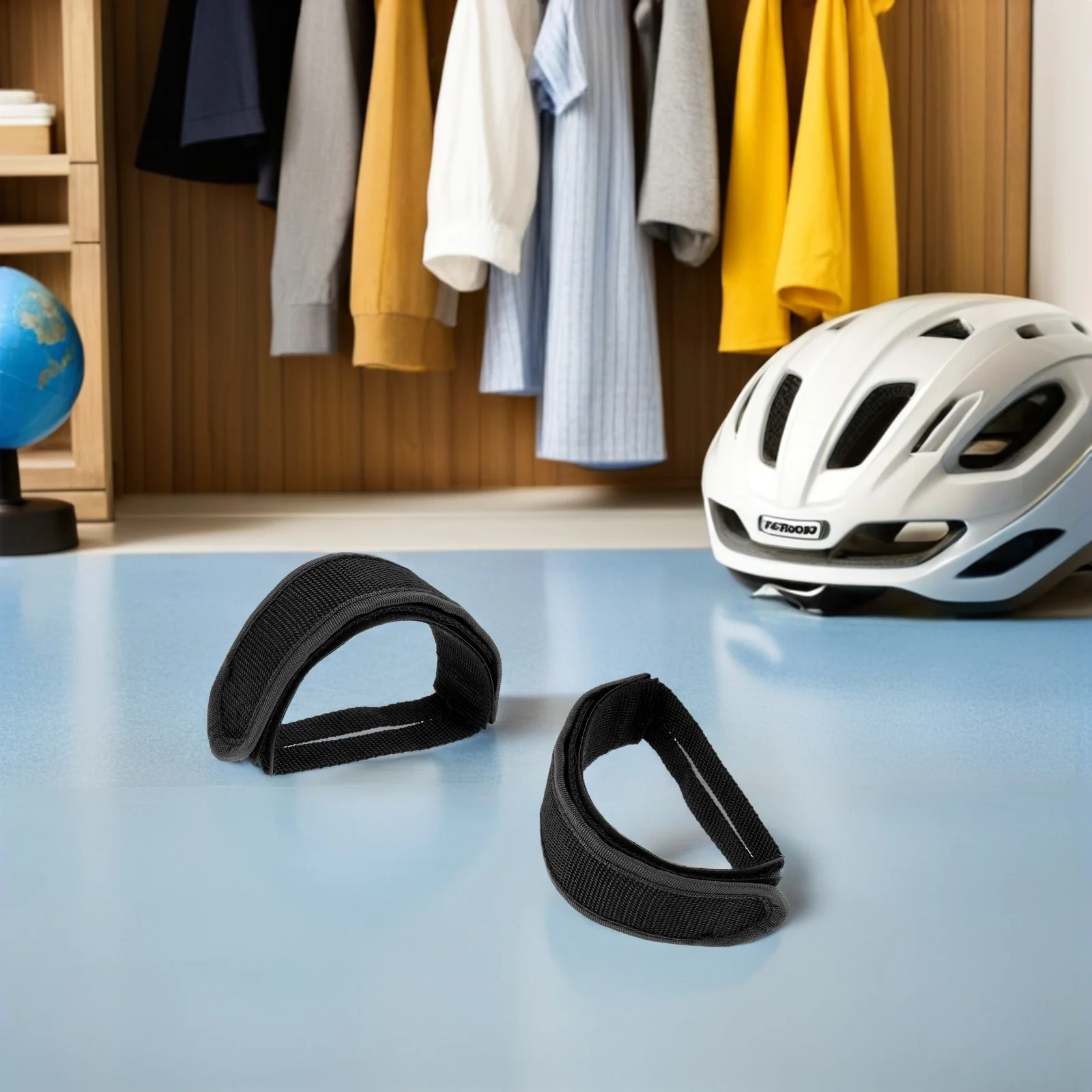 

Bike Pedal Straps Adjustable Dense Nylon Non-Slip Fastening Bands For Road Mountain Fixed Gear Bikes Toe Clip Belt Black