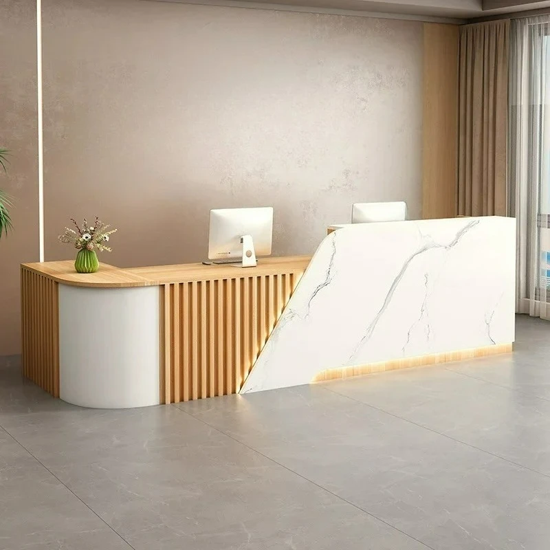Customizable Simple Luxury Reception Desk Modern Salon Small Clinic Bar Counter Accessories Escritorio