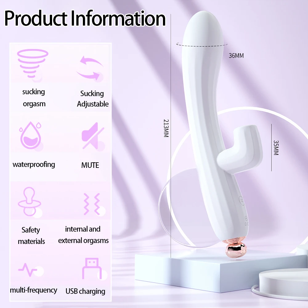 2 in1 Sucking Vibrator For Women Clitoris Stimulation Oral dildo Vagina G Spot Female Masturbation Erotic Sex Toys for Adults 18