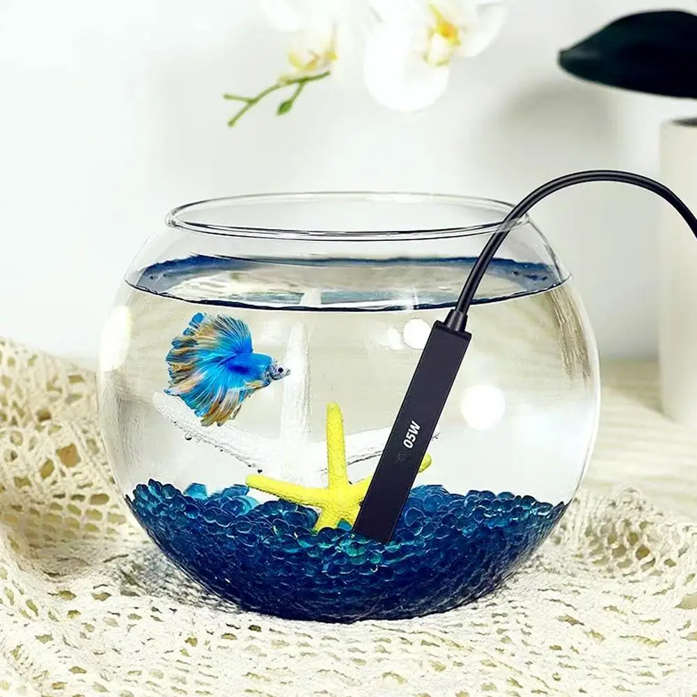 Mini USB Aquarium Heater 5V Automatic Constant Temperature Heating Rod For Small Fish Tanks Betta Bowls Nano Aquariums Safe