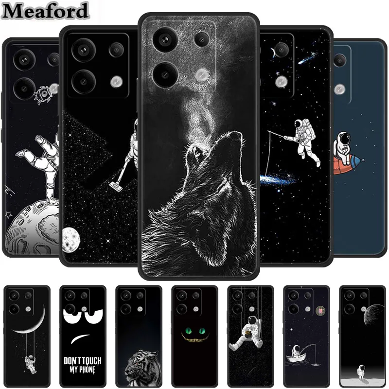 For Redmi Note 13 Pro 5G Case Astronaut TPU Soft Silicone Cover Phone Cases for Xiaomi Redmi Note13 Pro Plus 5G Spaceman Shell