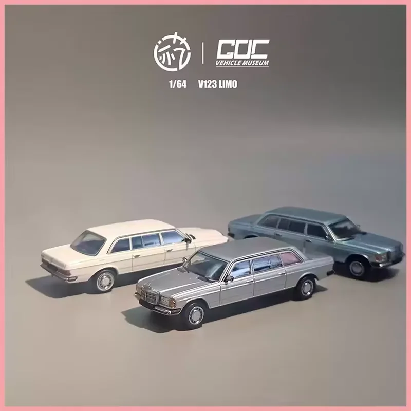 GOC Diecast 1:64 Scale V123 Limo Alloy Car Model Static Collection Decorated Holiday Gifts Toys