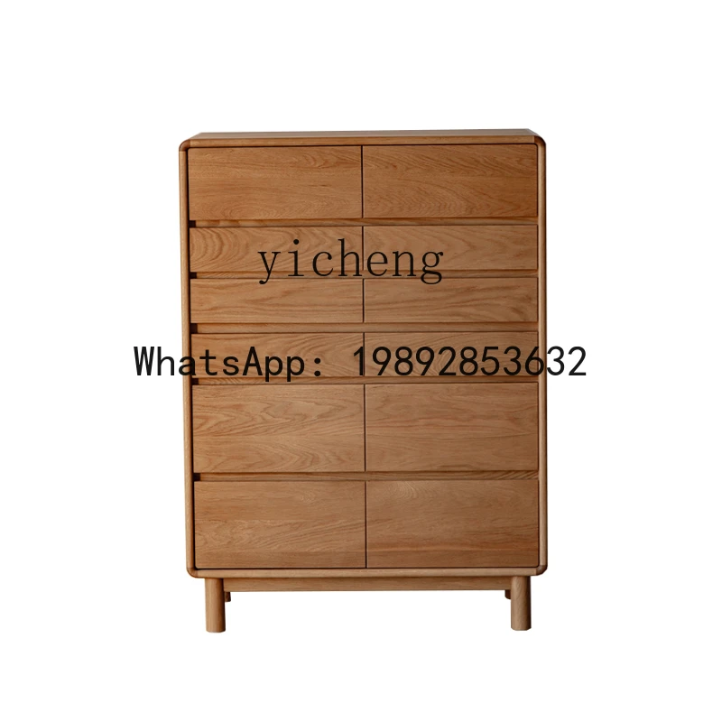 Solid Wood 12-Drawer Cabinet Children's Toy Classification Storage Cabinet Log Multi-Drawer Storage Side Cabinet