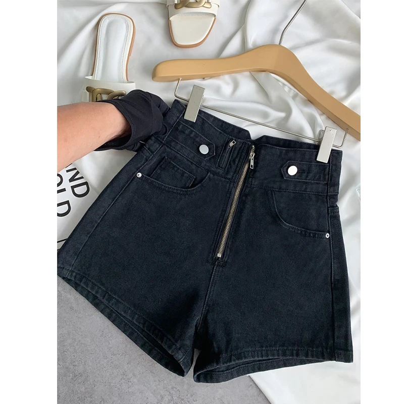 New 2020 women vintage pockets leisure Denim Shorts Skirts Ladies Casual Slim Zipper Chic Hot Leg-openings Short Pants