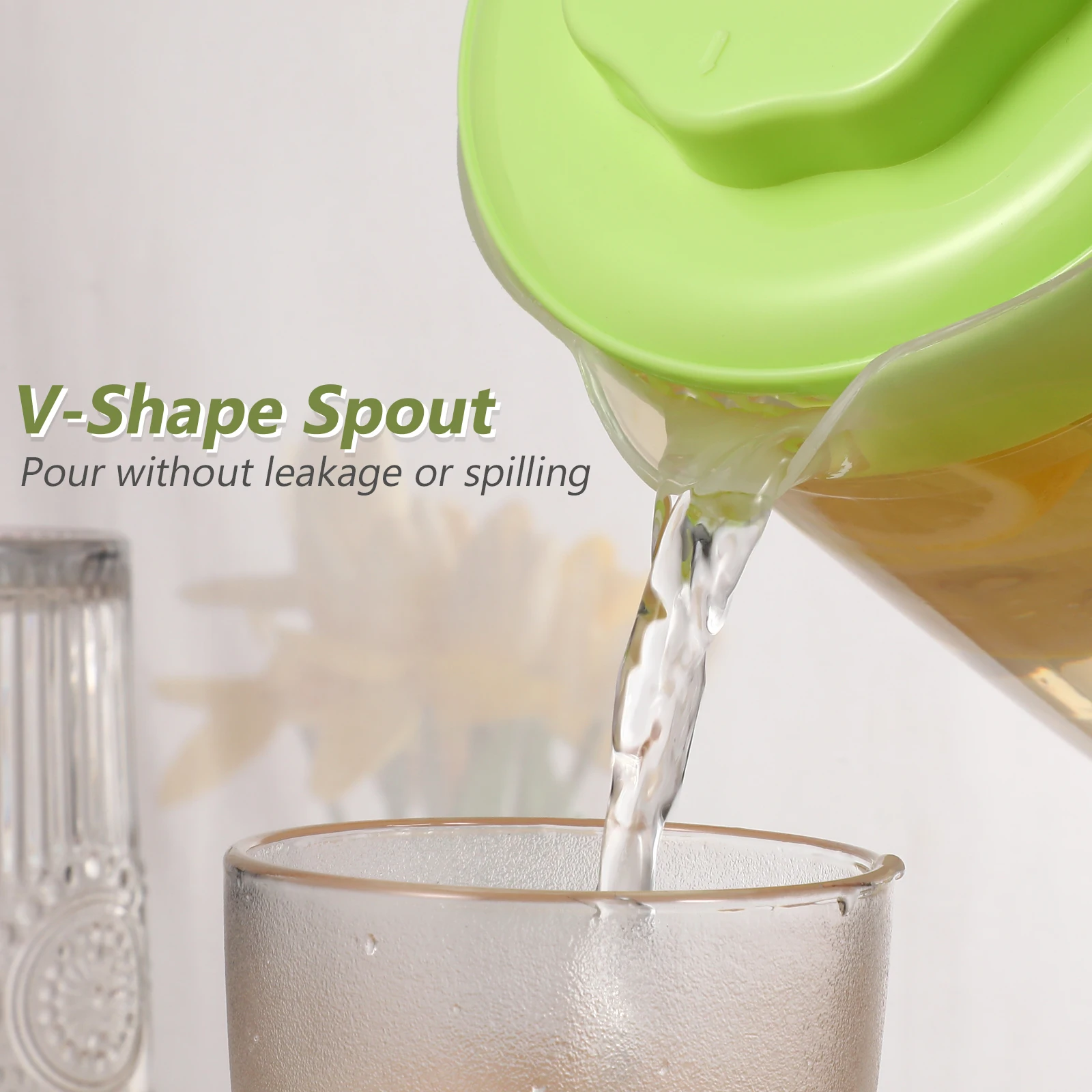 

2 Pcs Cold Water Bottle Jug for Juices with Lid Container Hot Green Beverage Travel