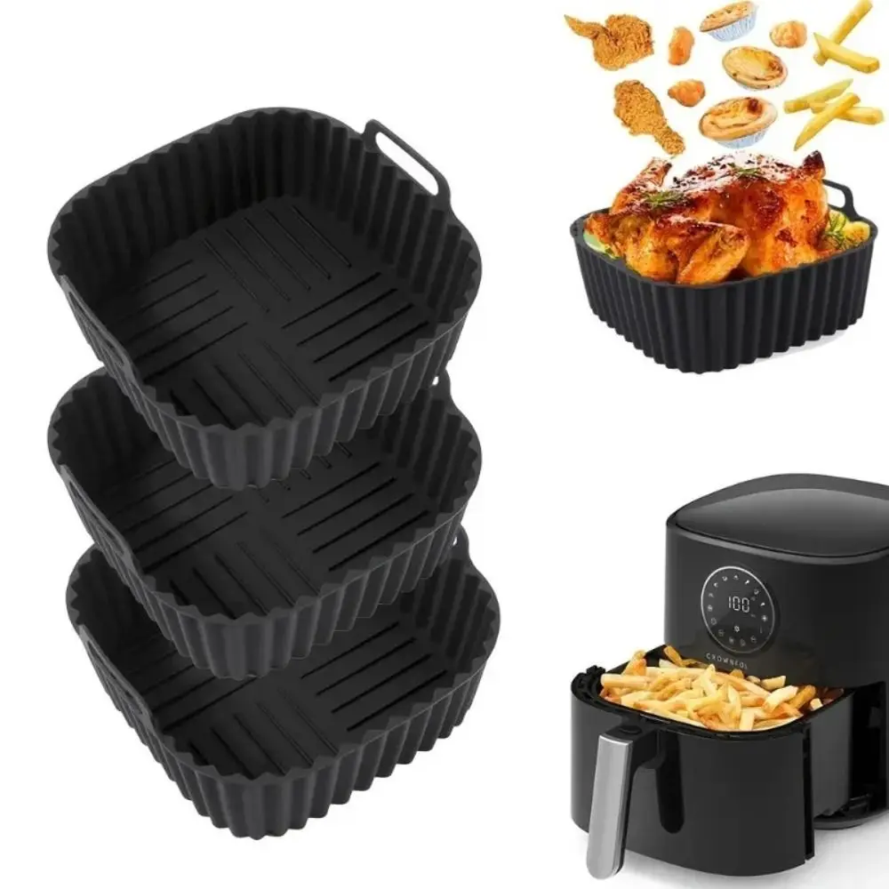 Silicone Air Fryer Silicone Liners Easy Clean Reusable Baking Tray Liners Heat Resistant Non Stick Liners Airfryer Accessories