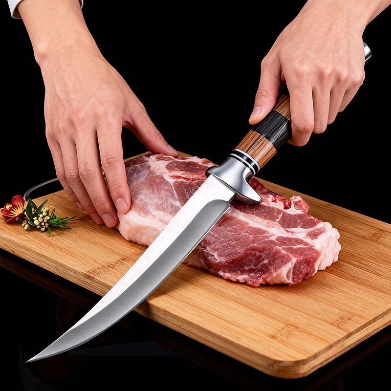 Japanese-style chef professional wooden-handled sashimi knife, stainless steel fruit knife, kitchen knife, meat boning knife