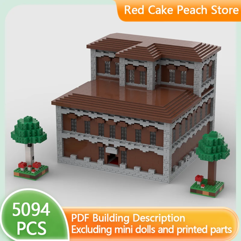 Popular Game Street View Model MOC Building Bricks Woodland Mansion Modular Technology Gifts Holiday Assemble Children Toys Suit